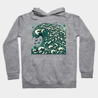 The Great wave of Cat Hoodie